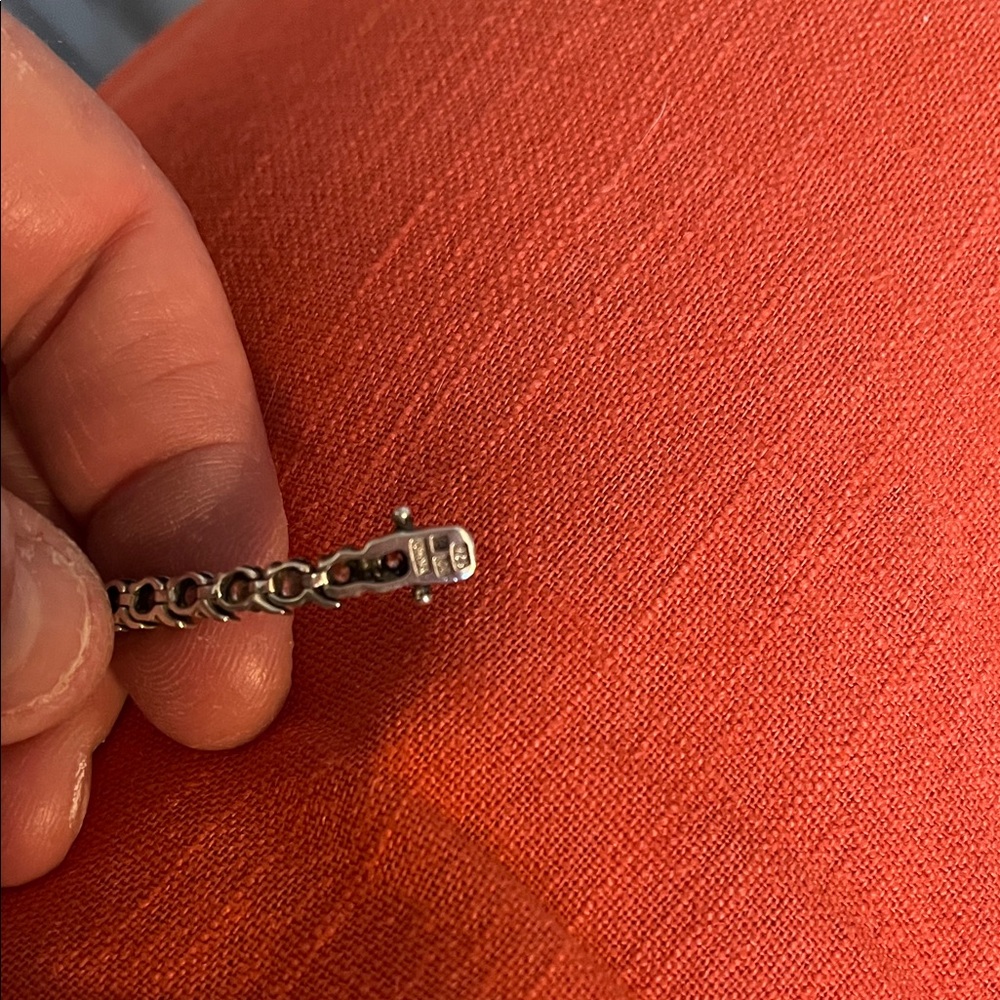 Vintage Sterling Silver 925 CZ Cubic Zirconia Bracelet - Picture 3 of 5